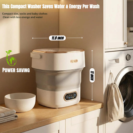 Foldable Mini Laundry Machine Ideal For Dorm Home And Camping