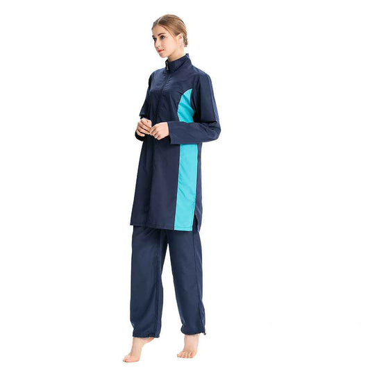 Cross-Border Amazon Women's Swimwear Southeast Asia Hui Conservative Three-Piece Sportswear Swimming Suit S008