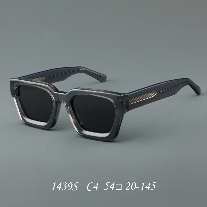 OKH Women Acetate Sunglasses New Fashion High End Luxury Brand Outdoor UV400 Handmade Plate Square Men Retro SUN GLASSES B39