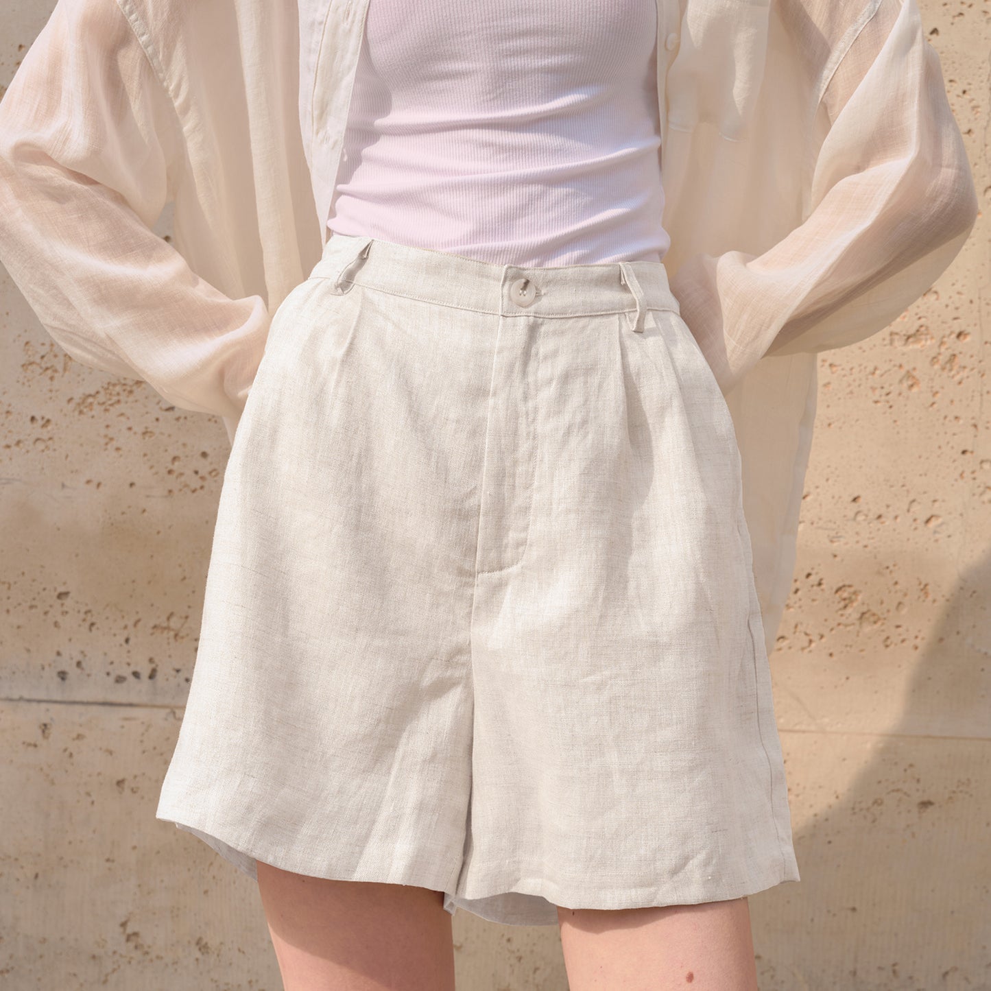Old Money Style Casual Pants Loose-Fit Womens Linen Trousers