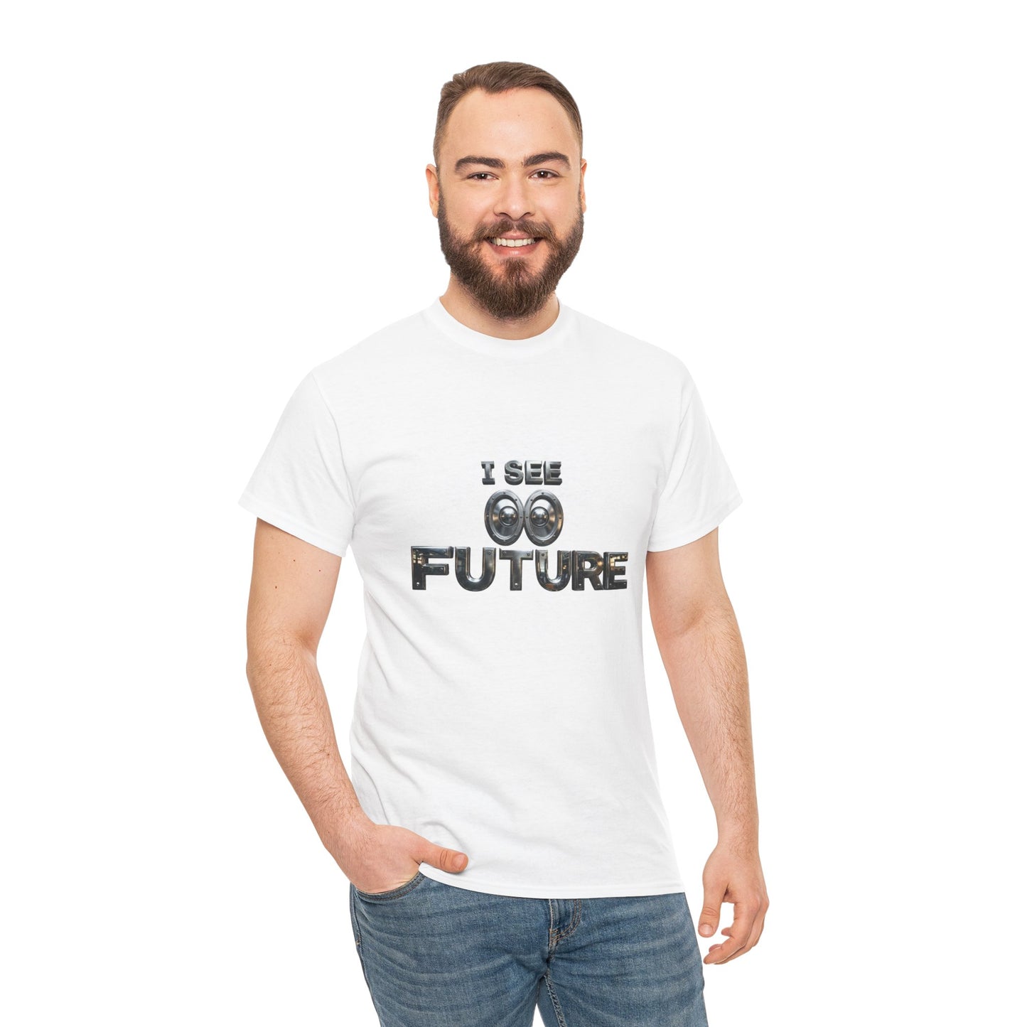 I See Future Tee — Retro Telescope Graphic T-Shirt
