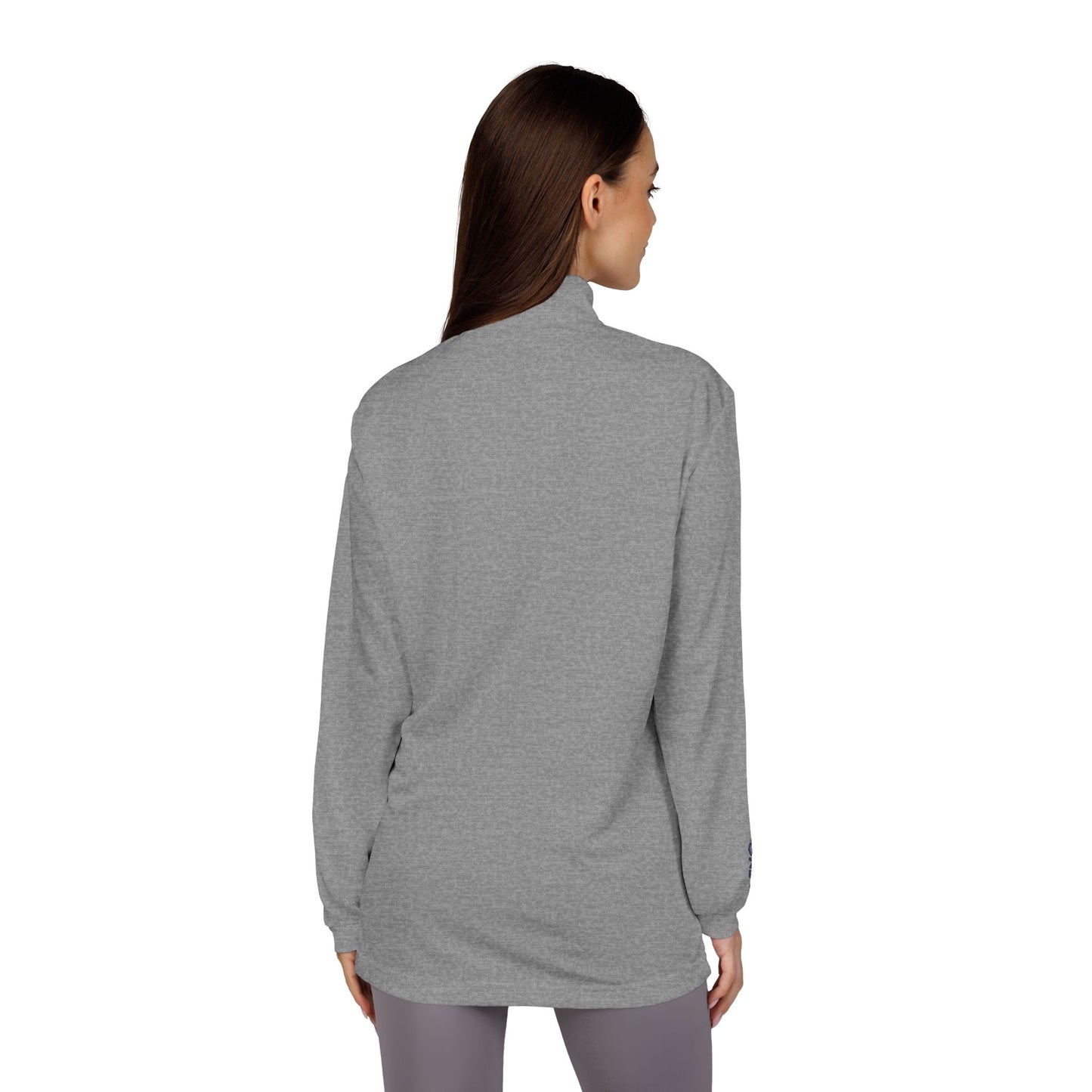 Embroidered Quarter-Zip Pullover — 'LENO' adidas® Performance Top