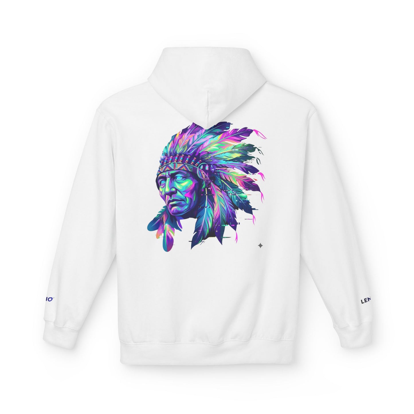 Native Spirit Hoodie — Colorful Watercolor Headdress Tribal Art Sweatshirt