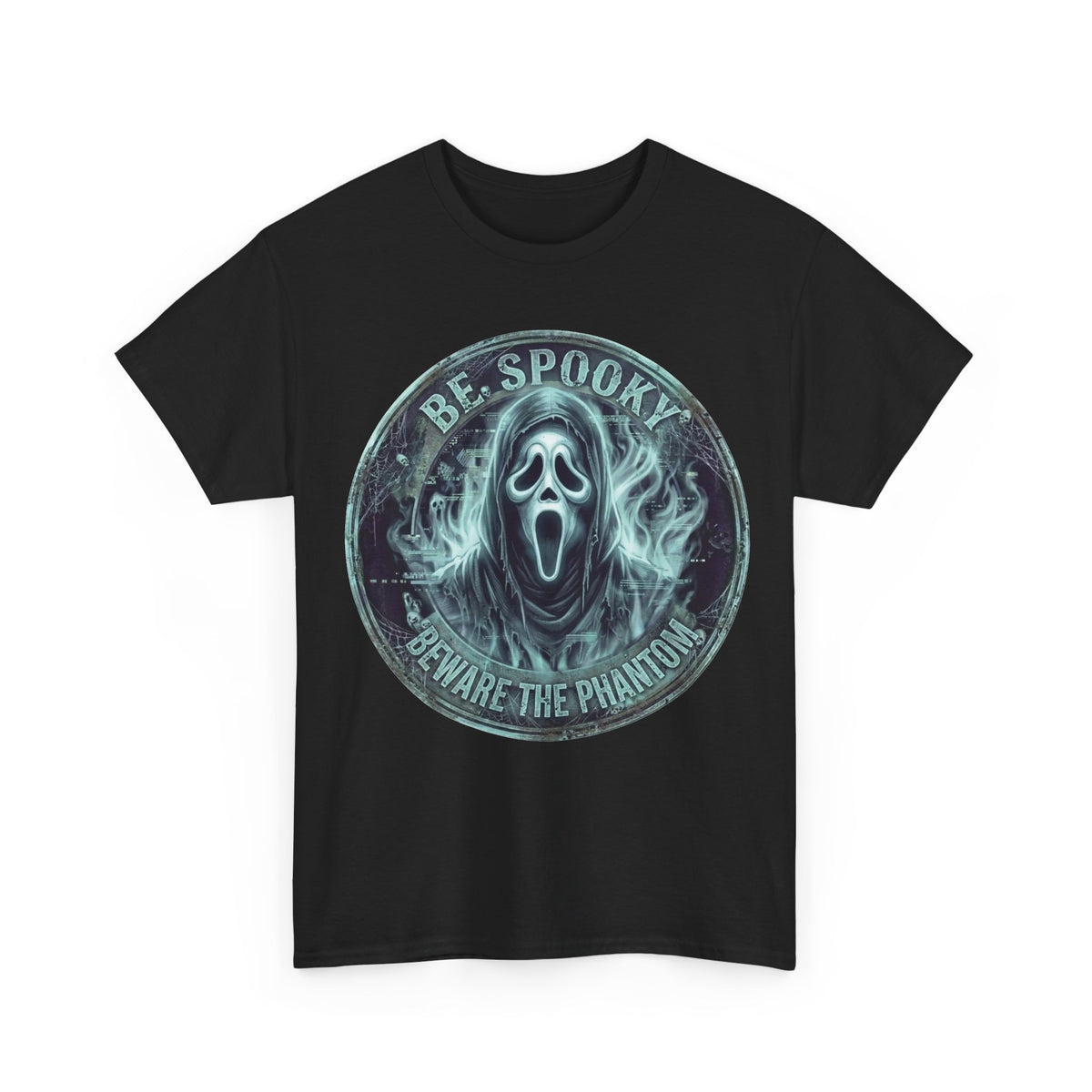 Be Spooky 'Beware the Phantom' Graphic Tee — Halloween Ghost Mask Shirt
