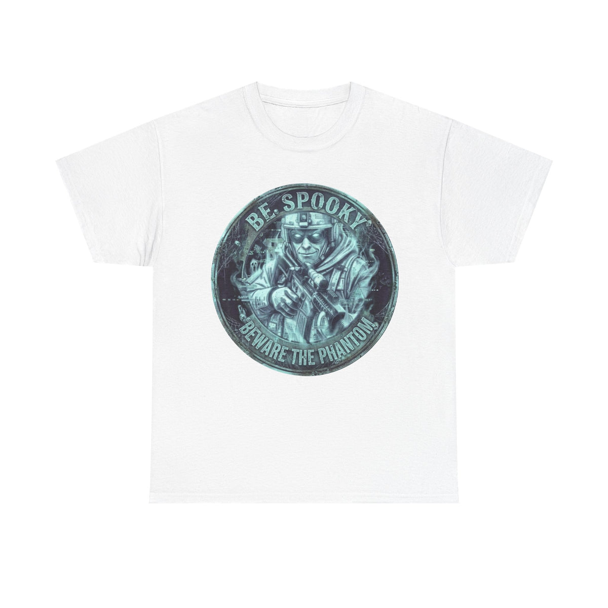 Be Spooky T-Shirt — 'Beware the Phantom' Ghost Mask Halloween Tee