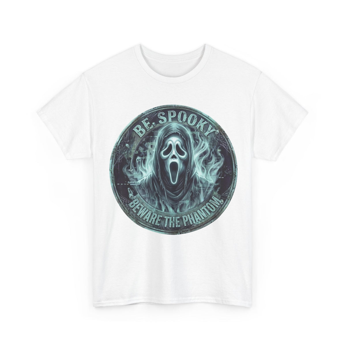 Be Spooky 'Beware the Phantom' Graphic Tee — Halloween Ghost Mask Shirt