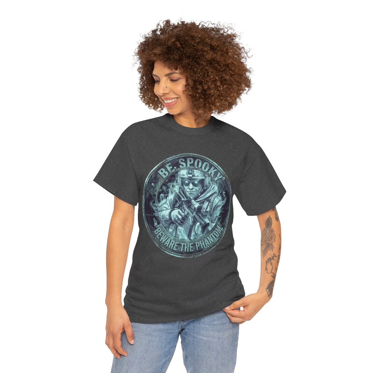 Be Spooky T-Shirt — 'Beware the Phantom' Ghost Mask Halloween Tee