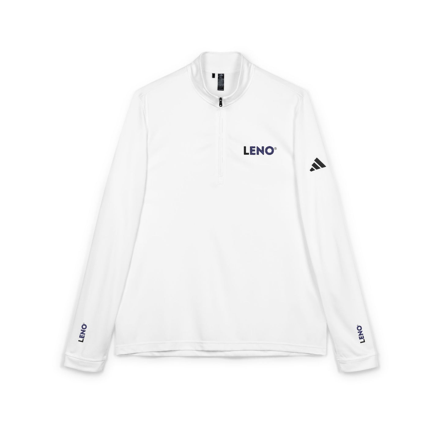 Embroidered Quarter-Zip Pullover — 'LENO' adidas® Performance Top