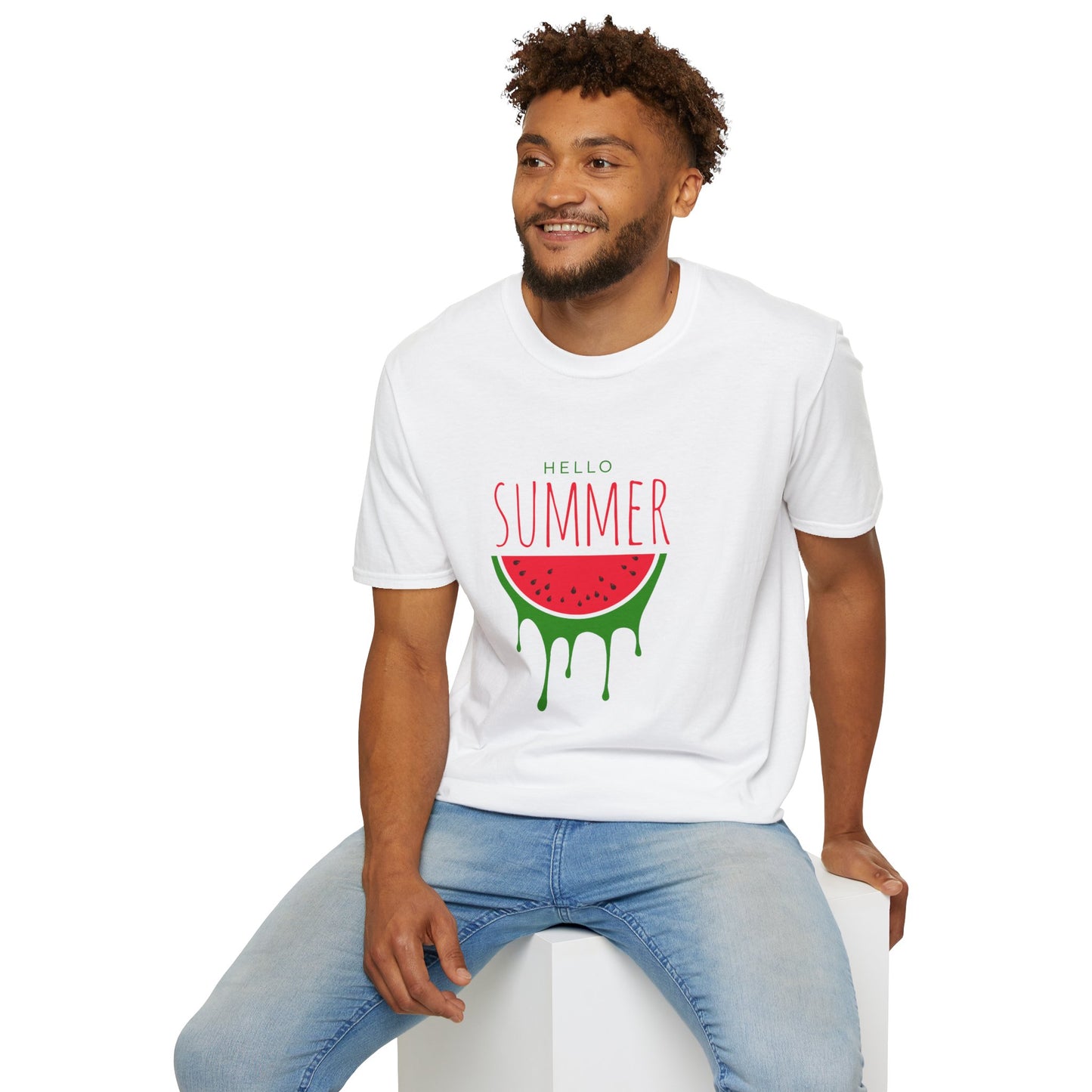 Summer Watermelon T-Shirt — "Hello Summer" Graphic Tee