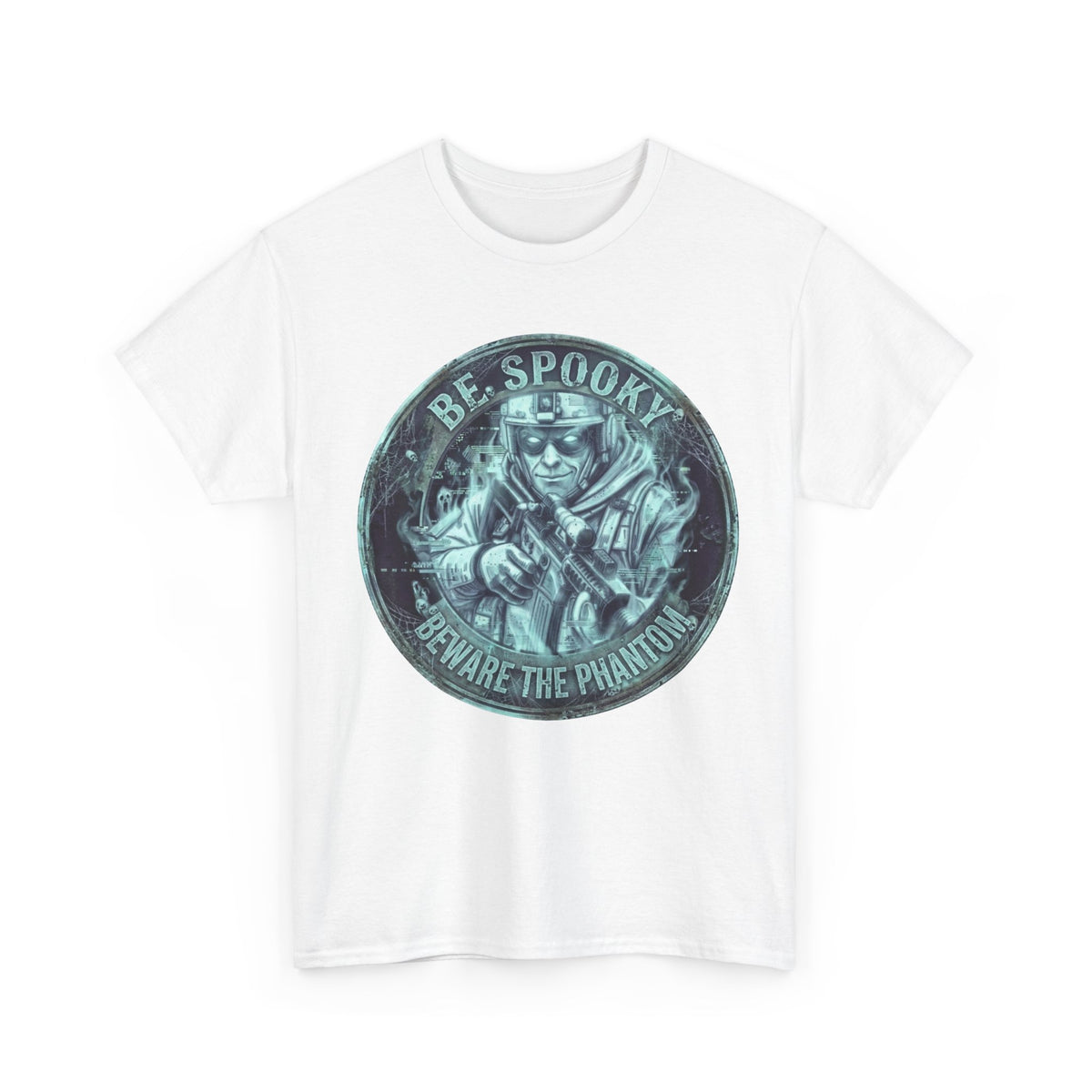 Be Spooky T-Shirt — 'Beware the Phantom' Ghost Mask Halloween Tee