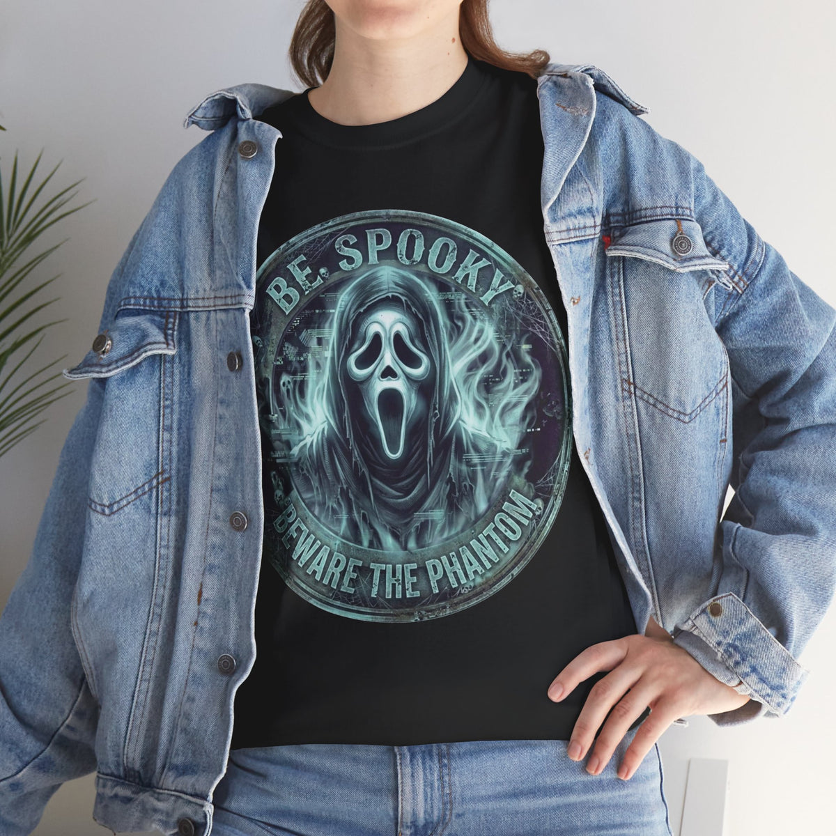 Be Spooky 'Beware the Phantom' Graphic Tee — Halloween Ghost Mask Shirt