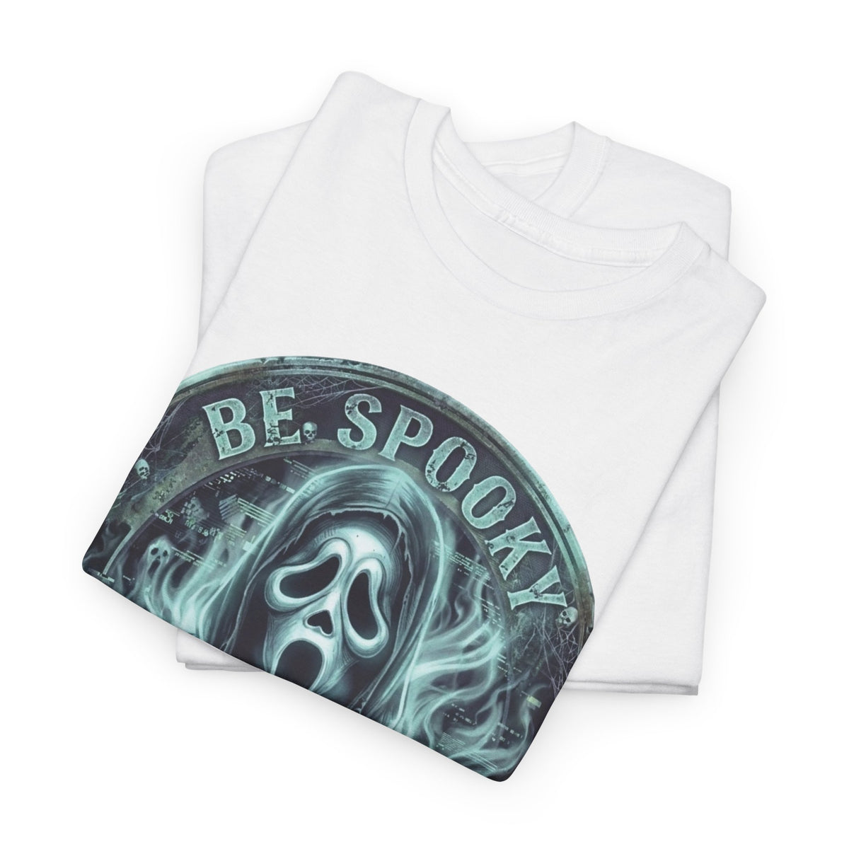 Be Spooky 'Beware the Phantom' Graphic Tee — Halloween Ghost Mask Shirt