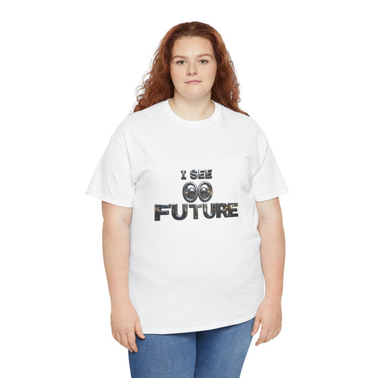 I See Future Tee — Retro Telescope Graphic T-Shirt