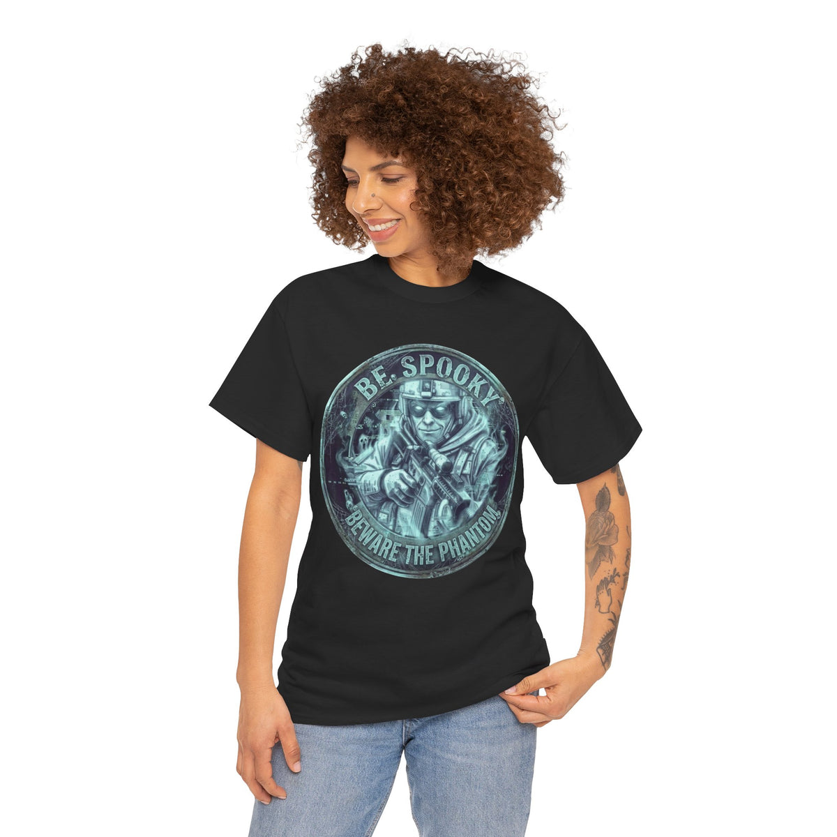 Be Spooky T-Shirt — 'Beware the Phantom' Ghost Mask Halloween Tee