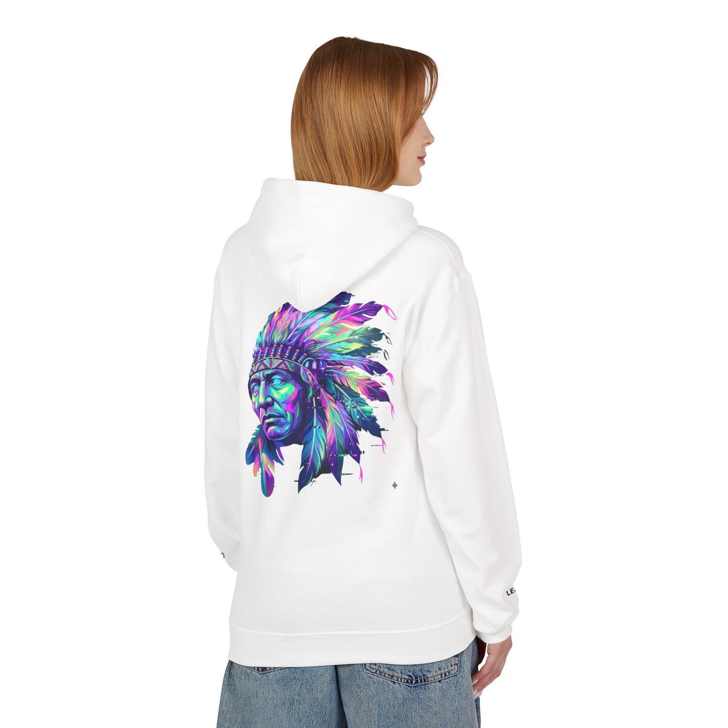 Native Spirit Hoodie — Colorful Watercolor Headdress Tribal Art Sweatshirt