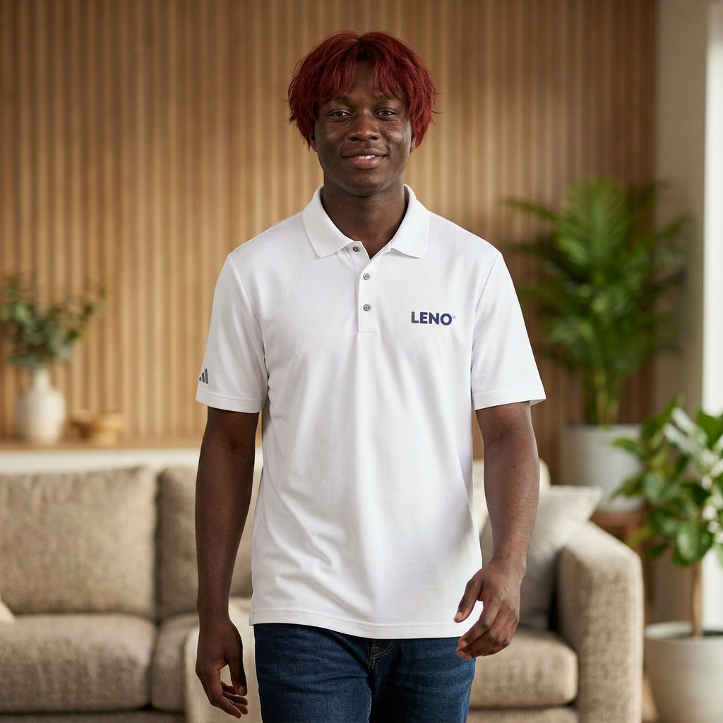 Performance Polo — "LENO" Minimal Logo Golf & Work Shirt