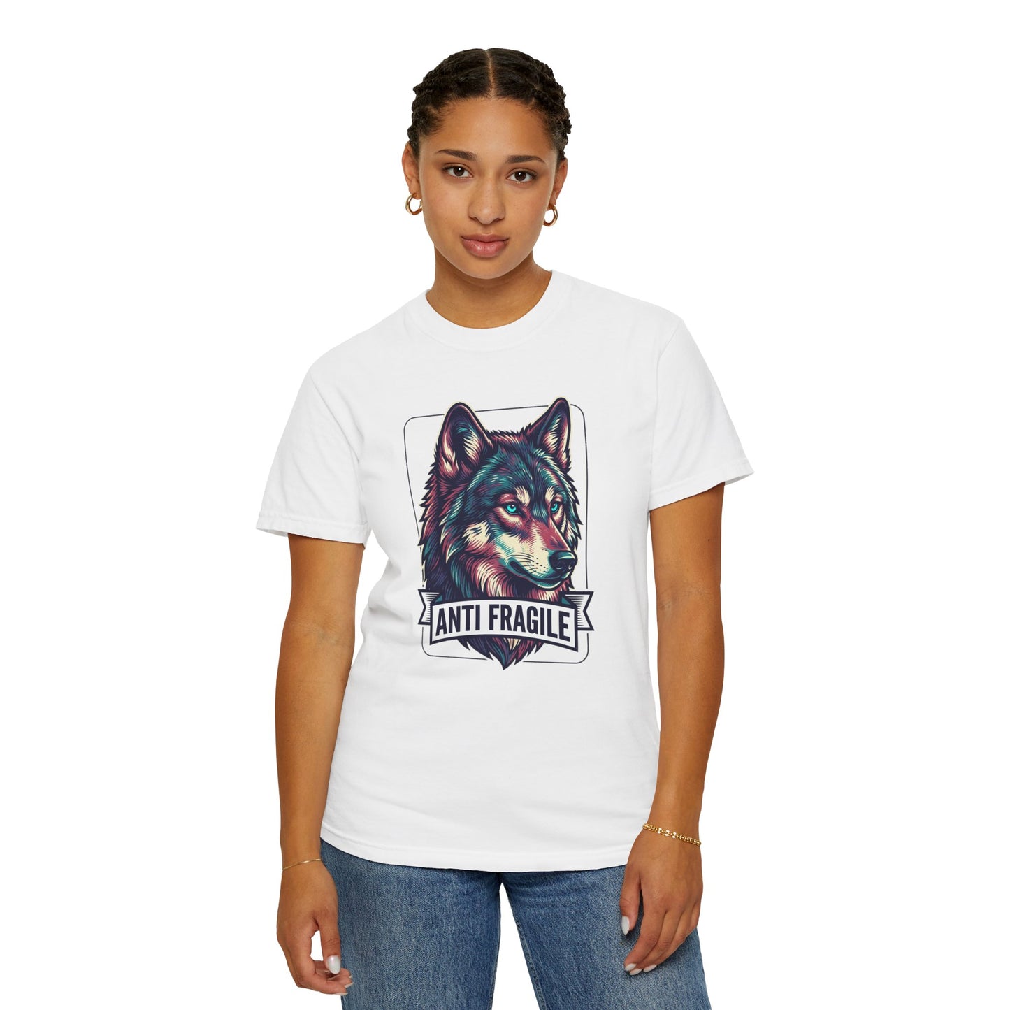 Anti Fragile Wolf T-Shirt — Bold Graphic Tribal Wolf Tee