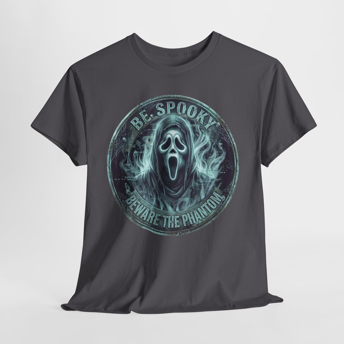 Be Spooky 'Beware the Phantom' Graphic Tee — Halloween Ghost Mask Shirt