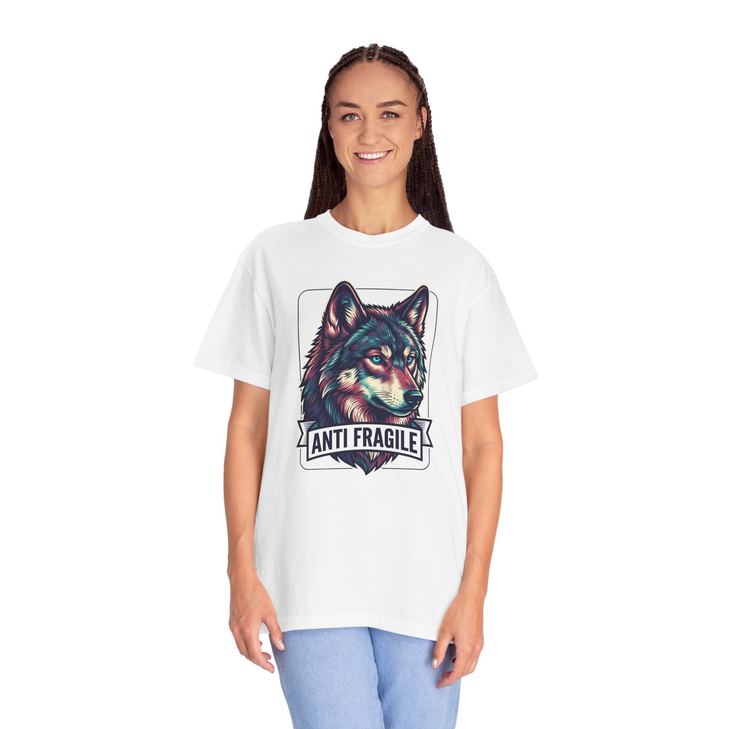 Anti Fragile Wolf T-Shirt — Bold Graphic Tribal Wolf Tee