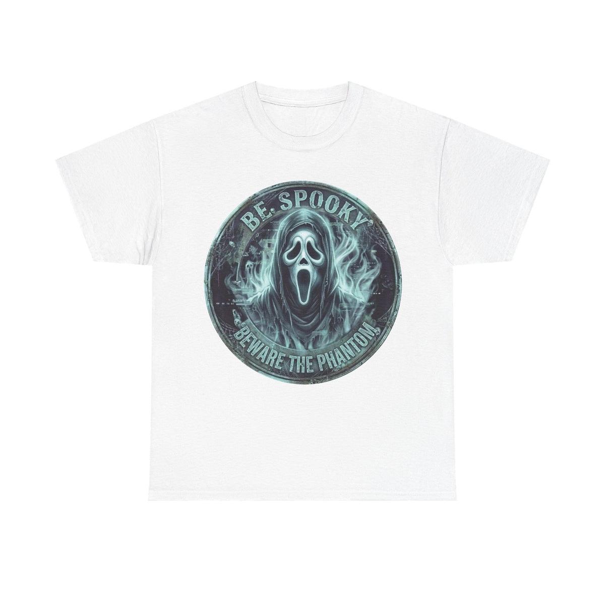 Be Spooky 'Beware the Phantom' Graphic Tee — Halloween Ghost Mask Shirt