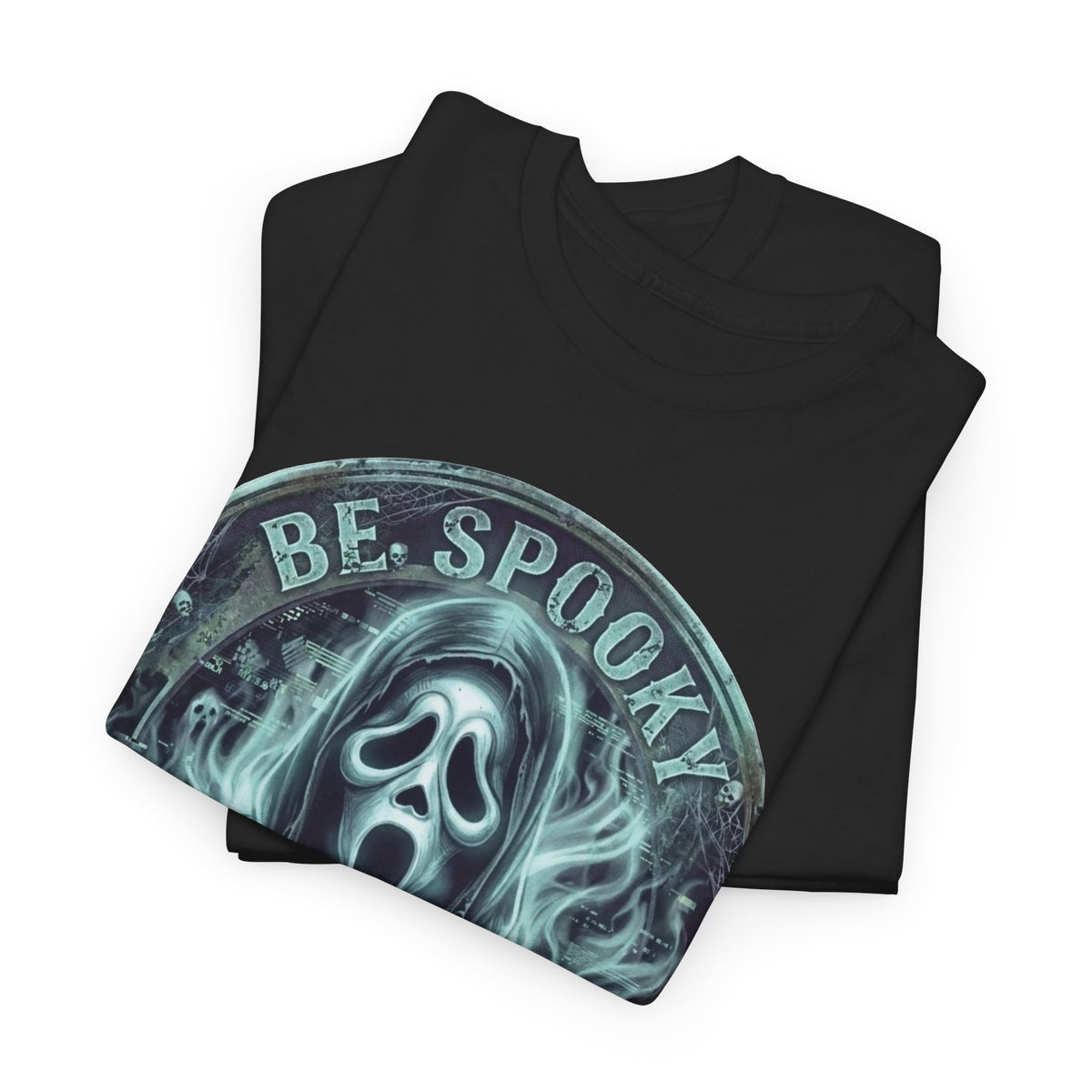 Be Spooky 'Beware the Phantom' Graphic Tee — Halloween Ghost Mask Shirt
