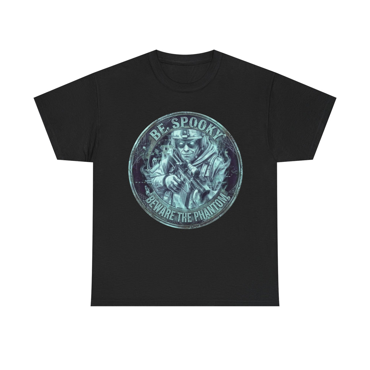 Be Spooky T-Shirt — 'Beware the Phantom' Ghost Mask Halloween Tee