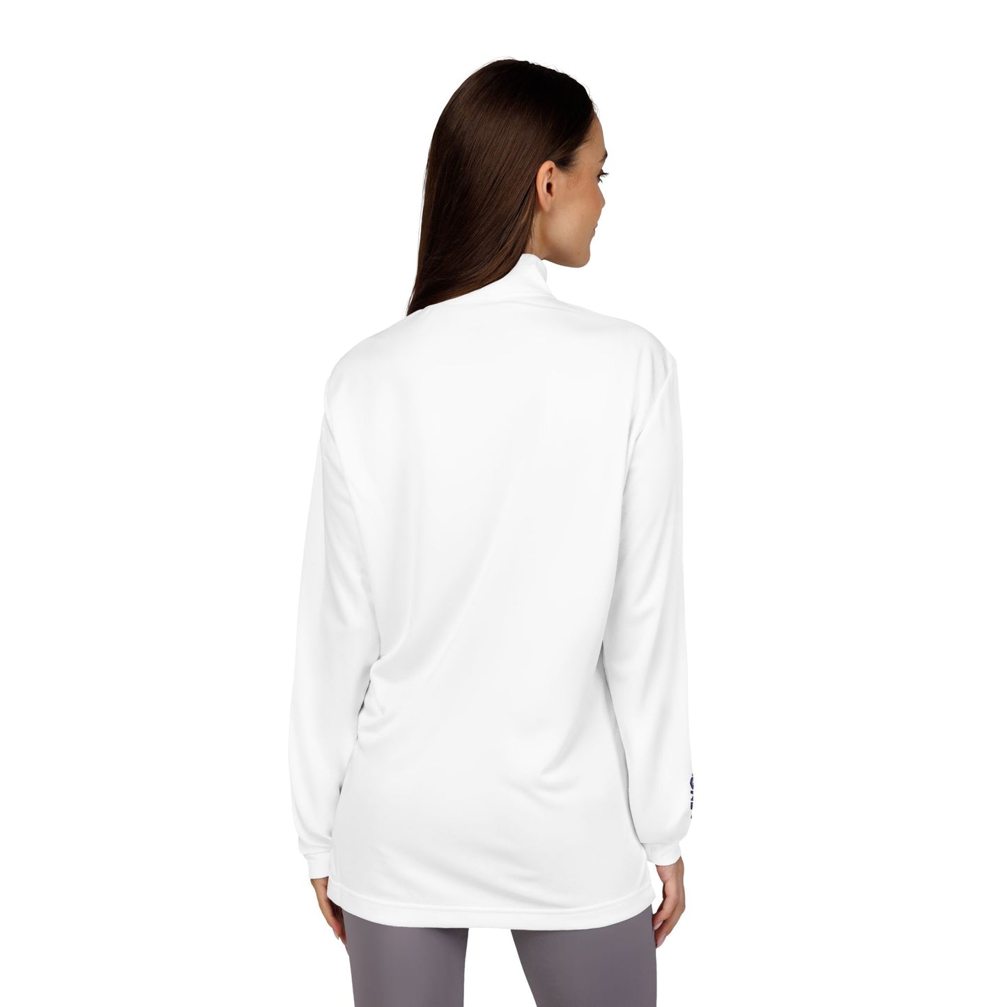 Embroidered Quarter-Zip Pullover — 'LENO' adidas® Performance Top