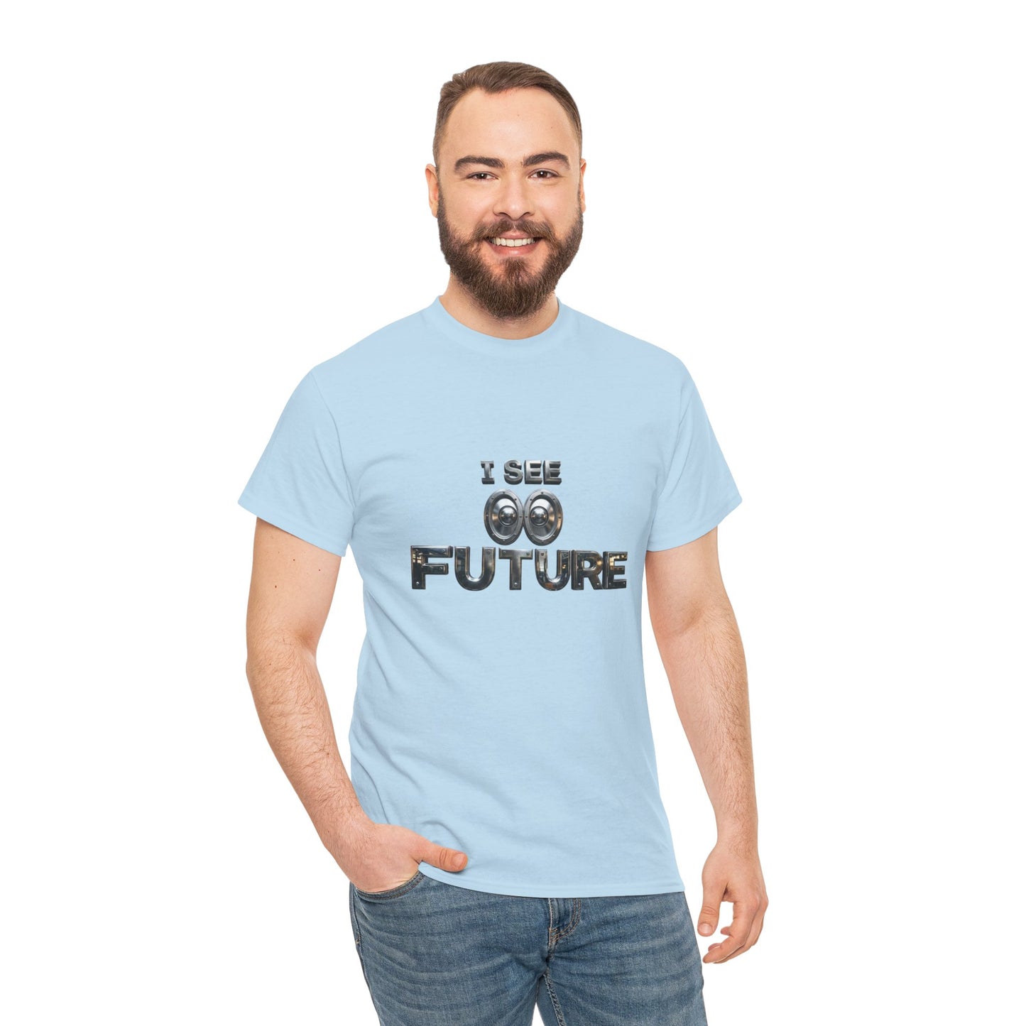 I See Future Tee — Retro Telescope Graphic T-Shirt