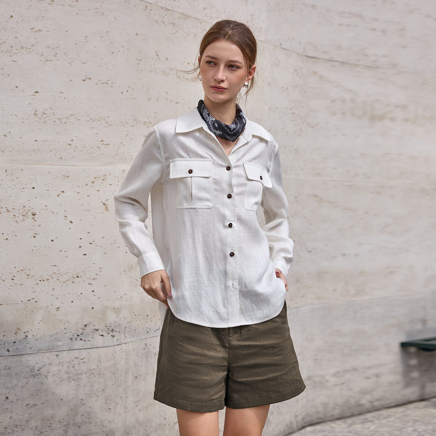 Old Money Style Casual Pants Loose-Fit Womens Linen Trousers