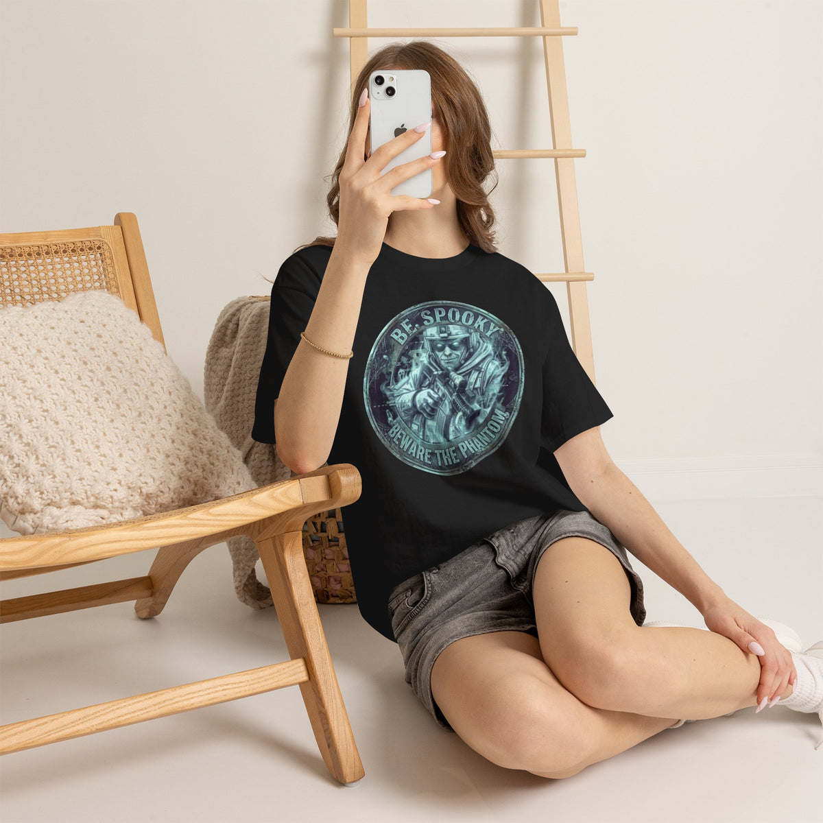 Be Spooky T-Shirt — 'Beware the Phantom' Ghost Mask Halloween Tee