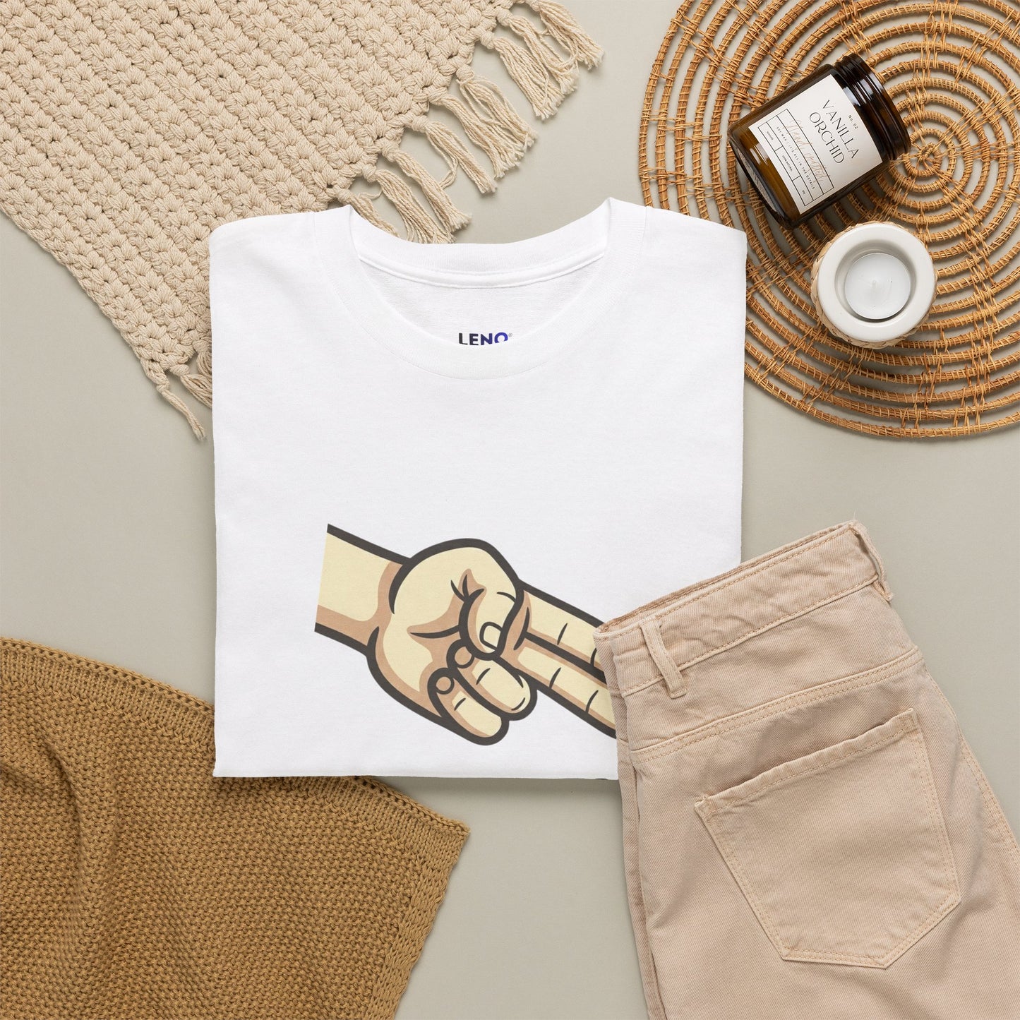 T-shirt arabe « Eqlat » avec emoji claquement de doigts – Tee-shirt imprimé décontracté