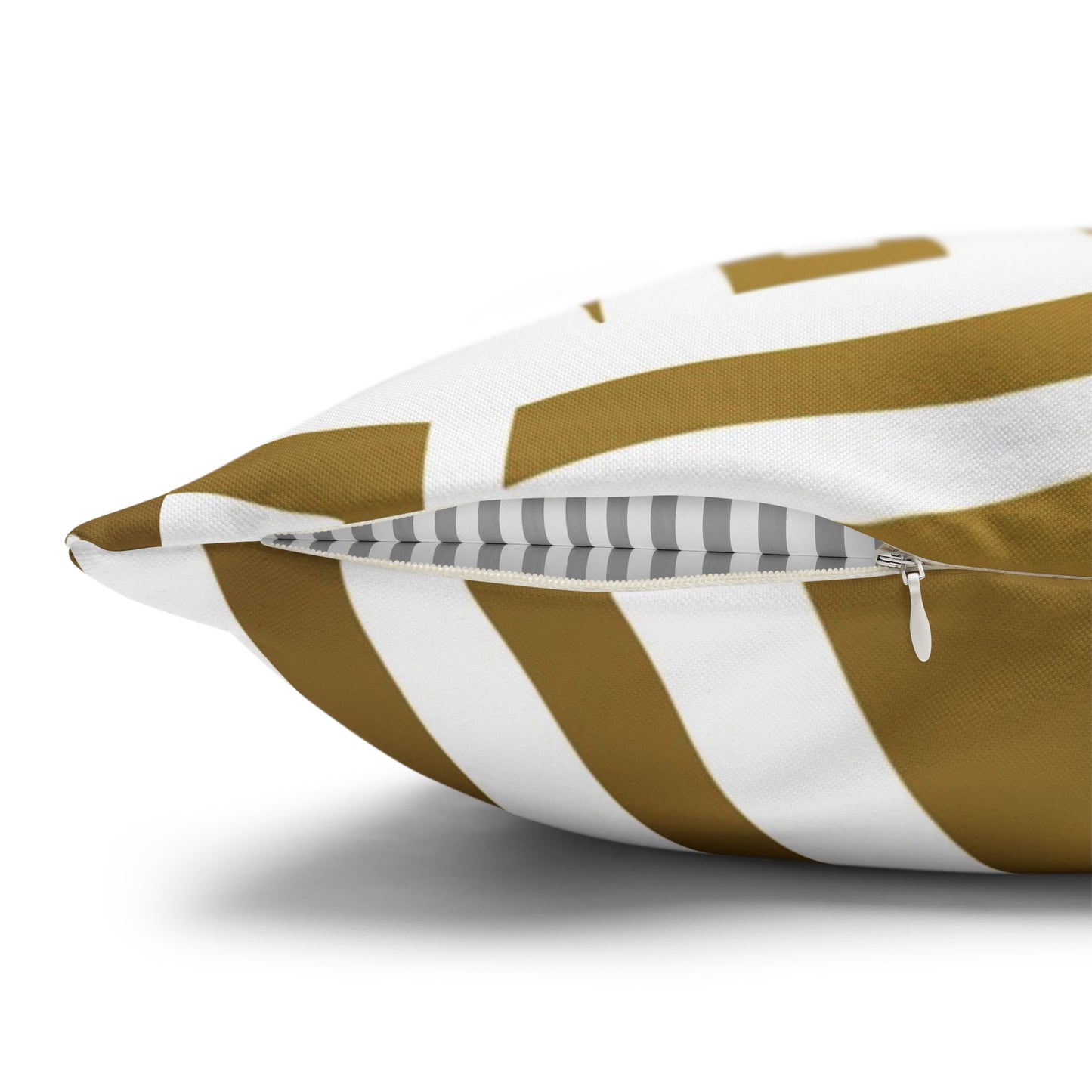Gold Geometric Square Pillowcase — Modern Tribal Throw Pillow Cover