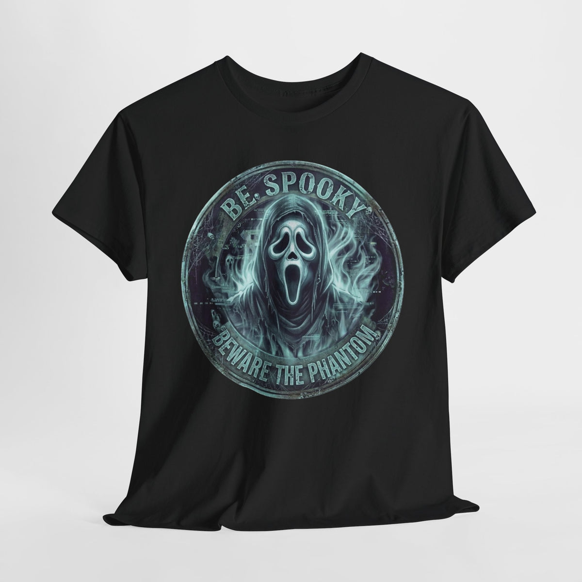Be Spooky 'Beware the Phantom' Graphic Tee — Halloween Ghost Mask Shirt