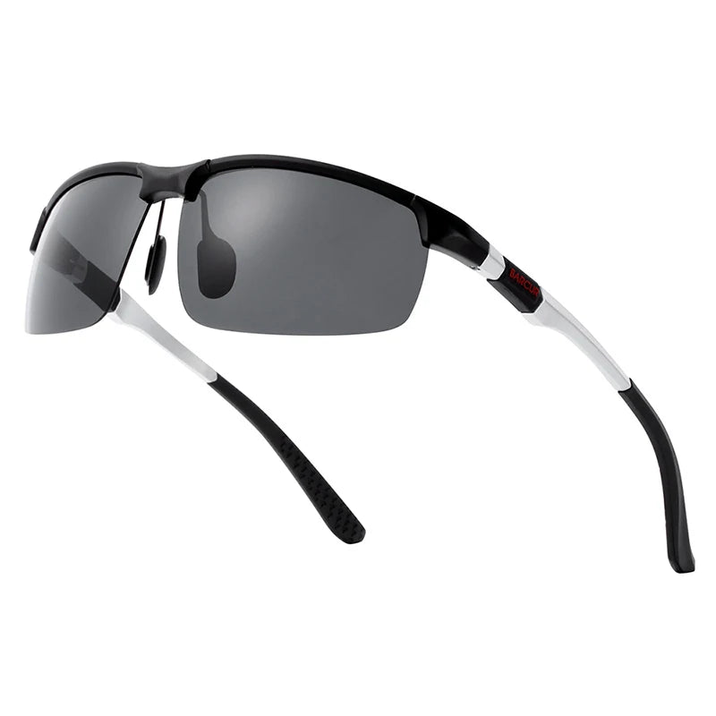 BARCUR Aluminium Magnisium Sport Sunglasses Polarized Light Weight Driving Glases Men Women
