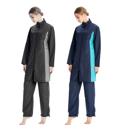 Cross-Border Amazon Women's Swimwear Southeast Asia Hui Conservative Three-Piece Sportswear Swimming Suit S008