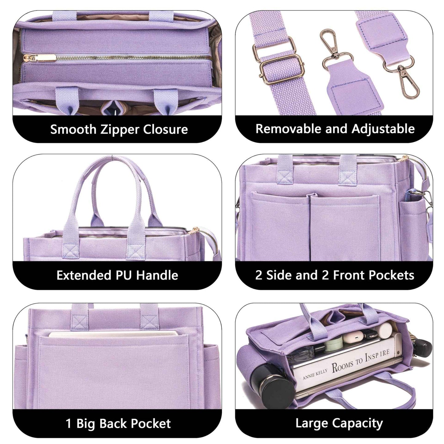 Amazon New Women's Large Canvas Handbag Laptop Crossbody Bag Mummy Bag Daily Bag Handbag