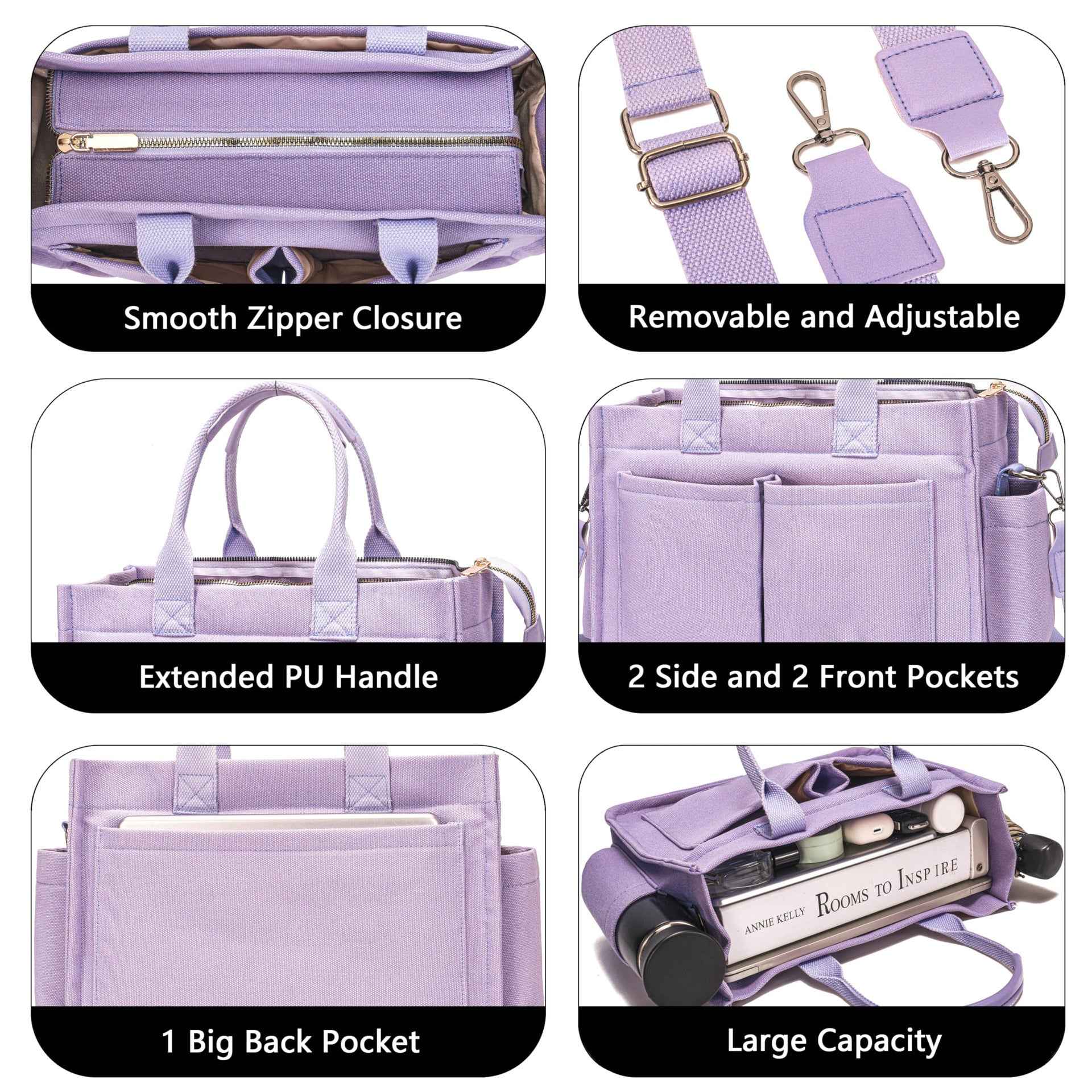 Amazon New Women's Large Canvas Handbag Laptop Crossbody Bag Mummy Bag Daily Bag Handbag