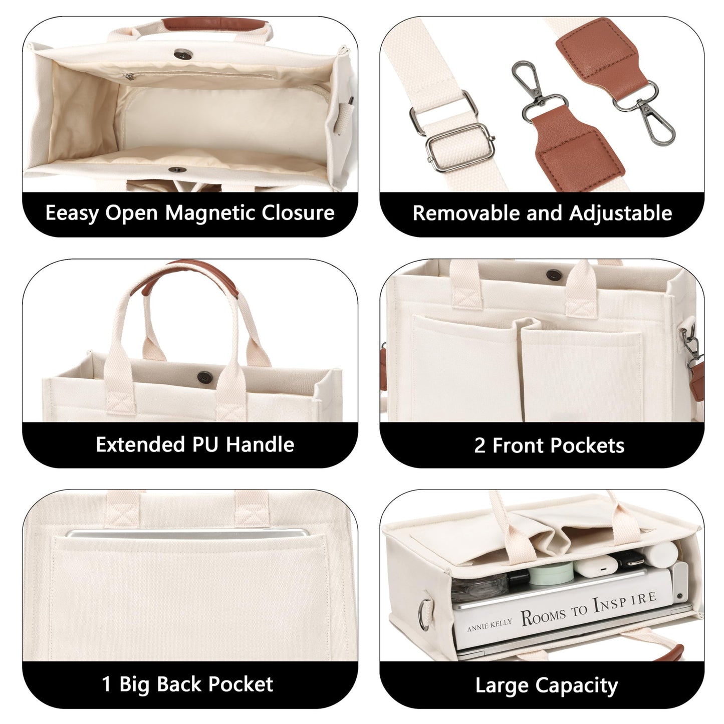 Amazon New Women's Large Canvas Handbag Laptop Crossbody Bag Mummy Bag Daily Bag Handbag