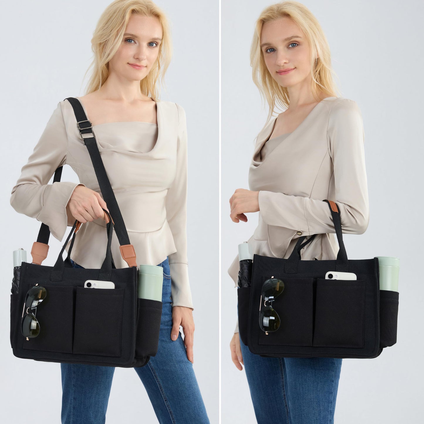 Amazon New Women's Large Canvas Handbag Laptop Crossbody Bag Mummy Bag Daily Bag Handbag