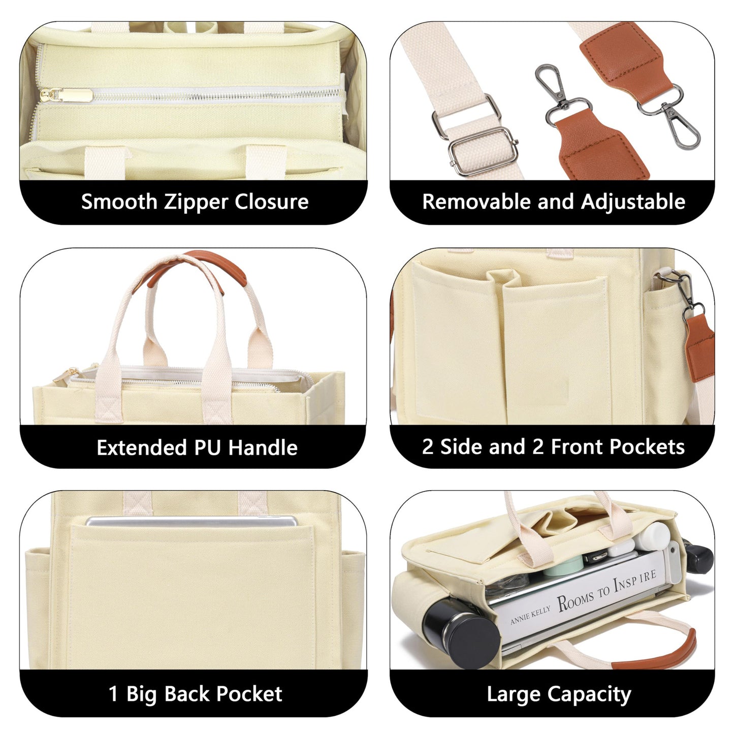 Amazon New Women's Large Canvas Handbag Laptop Crossbody Bag Mummy Bag Daily Bag Handbag