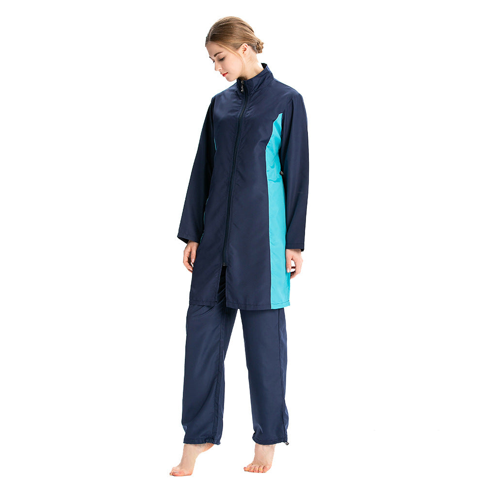 Cross-Border Amazon Women's Swimwear Southeast Asia Hui Conservative Three-Piece Sportswear Swimming Suit S008