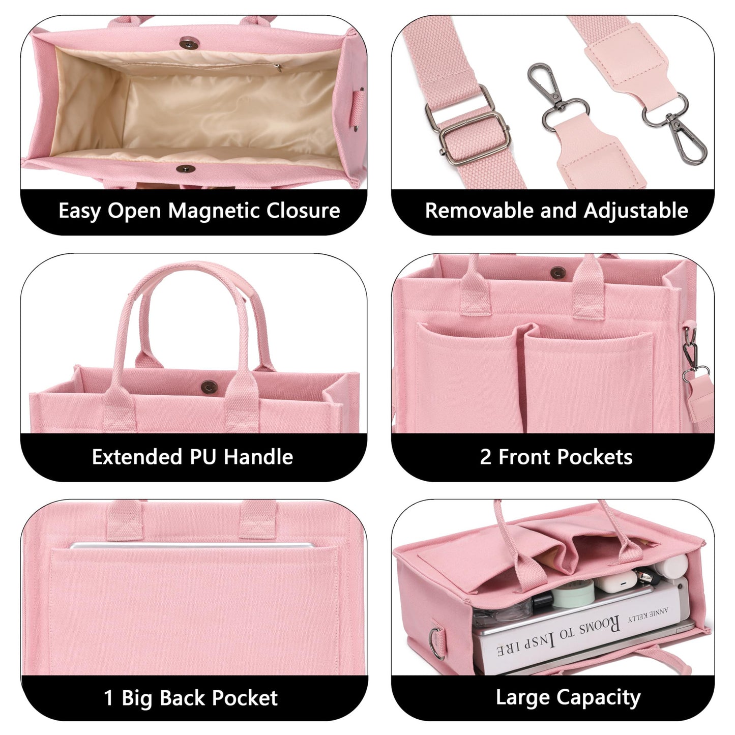 Amazon New Women's Large Canvas Handbag Laptop Crossbody Bag Mummy Bag Daily Bag Handbag