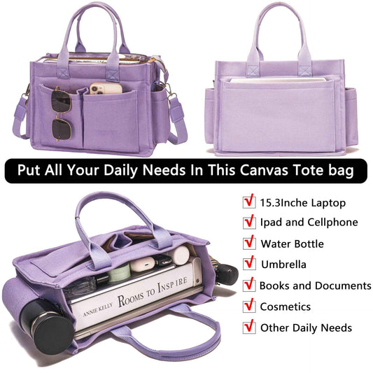 Amazon New Women's Large Canvas Handbag Laptop Crossbody Bag Mummy Bag Daily Bag Handbag
