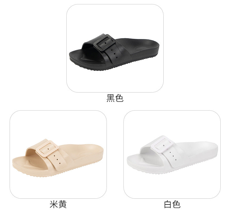 Slippers Women's New Korean Style Fashion Sandals Outer Wear Internet Celebrity Casual Home Slides Soft Bottom Comfortable Bucken Slippers