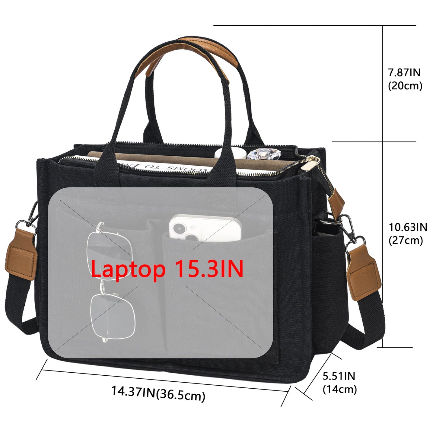 Amazon New Women's Large Canvas Handbag Laptop Crossbody Bag Mummy Bag Daily Bag Handbag