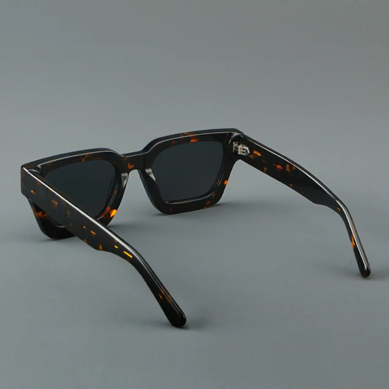 OKH Women Acetate Sunglasses New Fashion High End Luxury Brand Outdoor UV400 Handmade Plate Square Men Retro SUN GLASSES B39