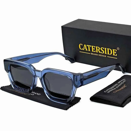 CATERSIDE Retro Polarized Square Sunglasses Men High Quality Acetate Frame Women Sun Glasses Driving Sports Oculos De Sol UV400