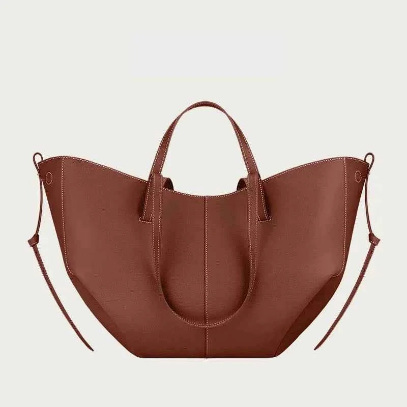 Luxury Genuine Leather Handbag Tote Bag For Women Cowhide Shoulder Bag Design Large Capacity Totes Top Handle Hobo Shopper Bag