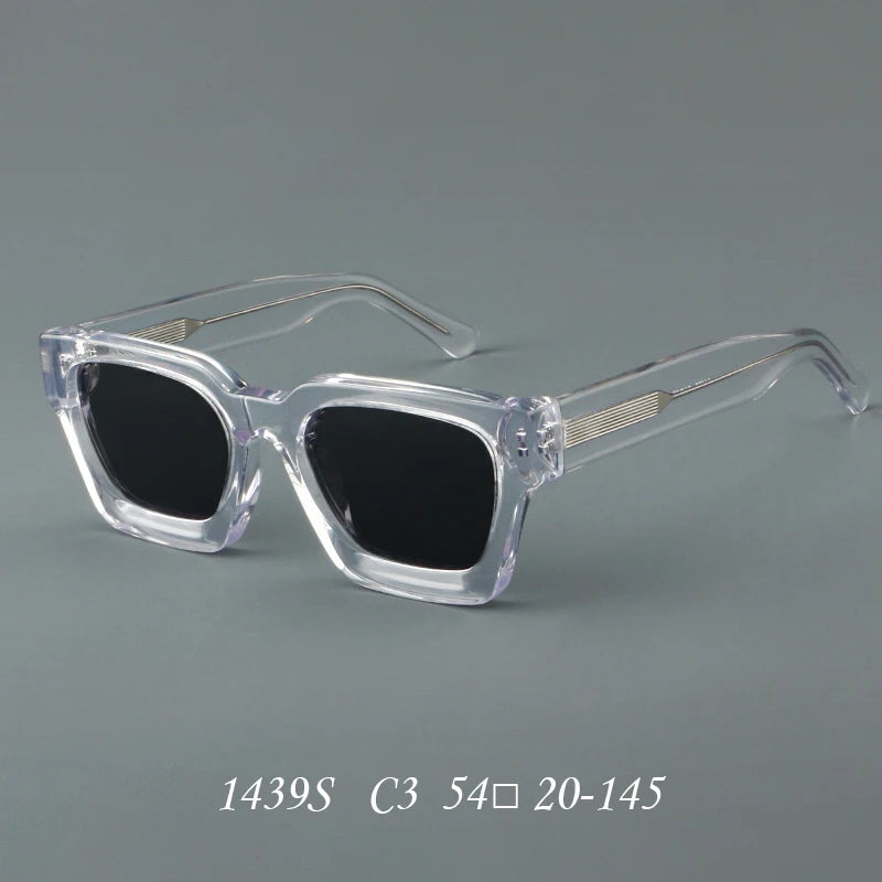 OKH Women Acetate Sunglasses New Fashion High End Luxury Brand Outdoor UV400 Handmade Plate Square Men Retro SUN GLASSES B39