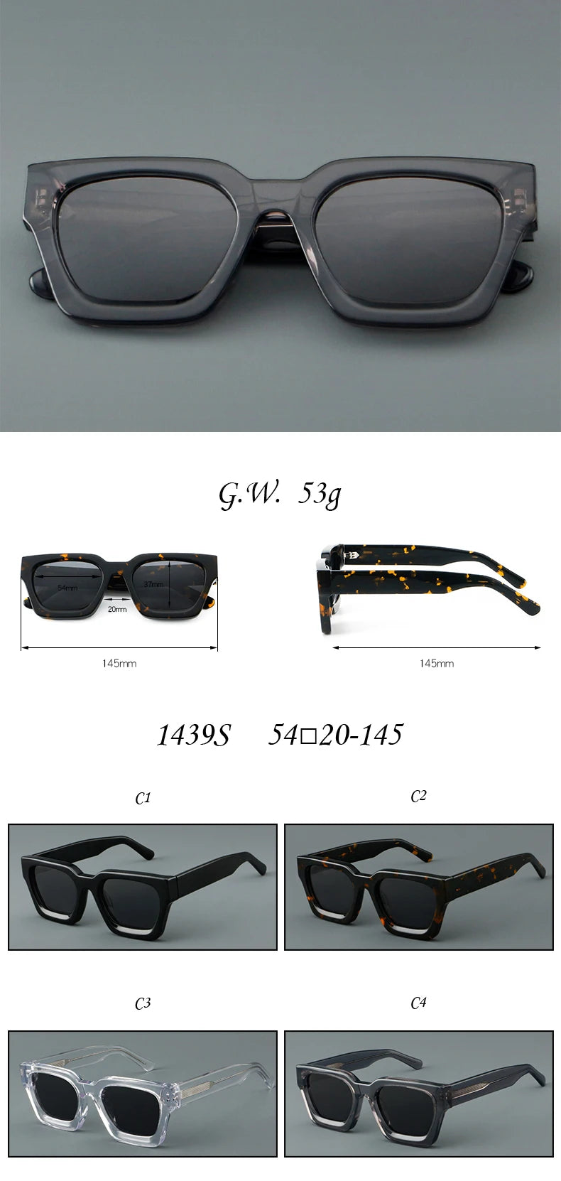 OKH Women Acetate Sunglasses New Fashion High End Luxury Brand Outdoor UV400 Handmade Plate Square Men Retro SUN GLASSES B39